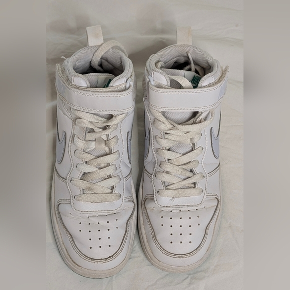 Nike- Court Borough Mid 2 Sneaker White & Blue, Kids' 4Y - Picture 4 of 11